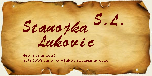 Stanojka Luković vizit kartica